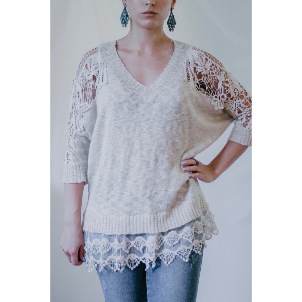 Cream Ivory Lace Top